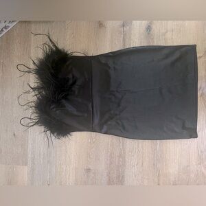 Feather spaghetti strap mini